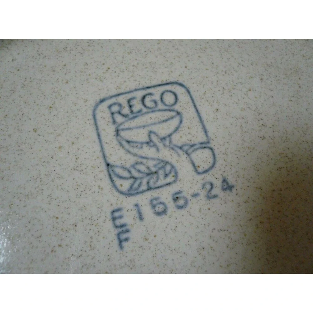 Rego Stoneware Set (s) of 4 Fish Shaped Seafood Server Plates Platters Speckled